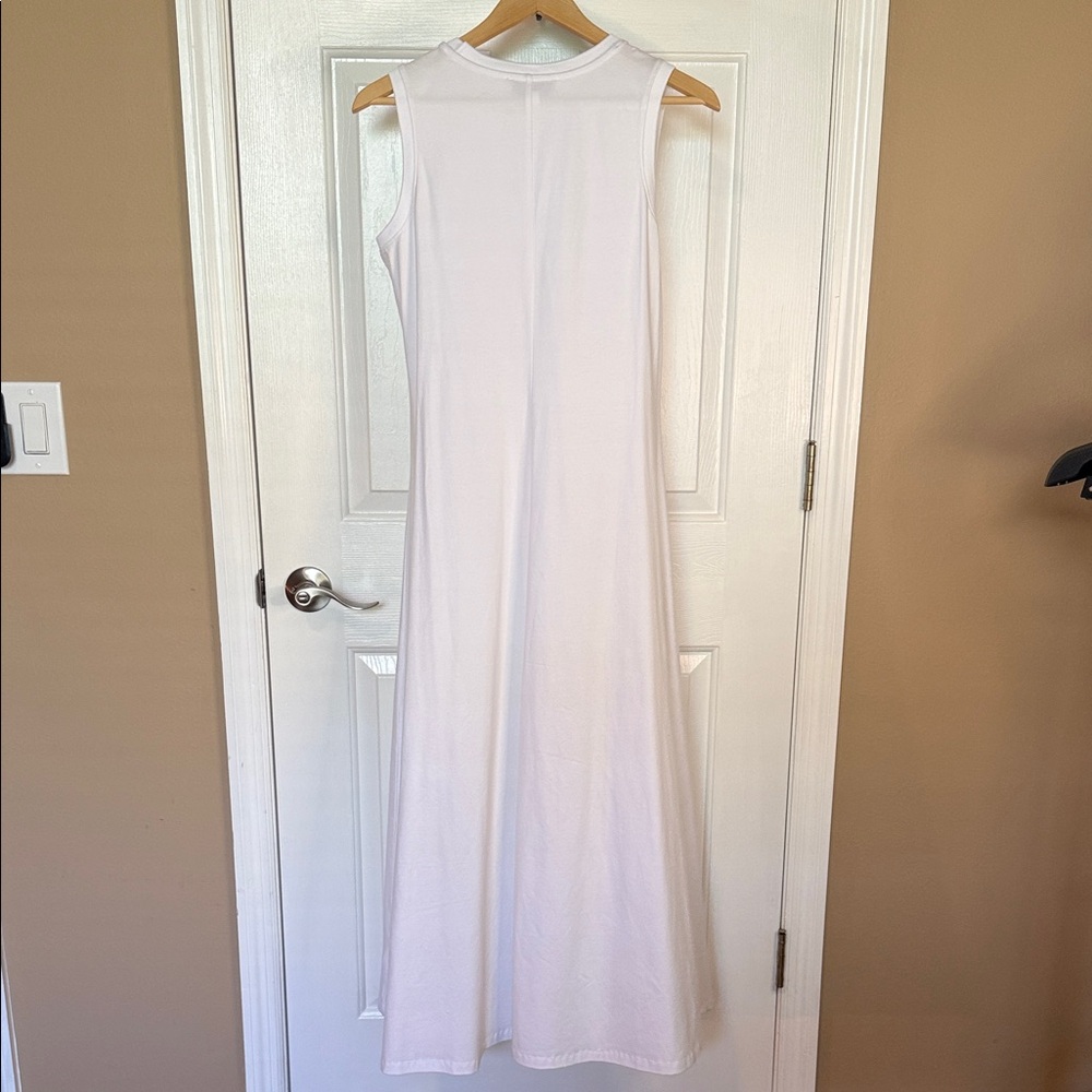 Magaschoni Sleeveless Maxi Dress in Soft White - Picture 4 of 4